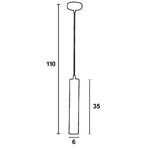 Φωτιστικό μονόφωτο αλουμίνιο στρογγυλό δίχρωμο GU10 Φ6