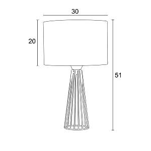 Επιτραπέζια λάμπα μέταλλο μαύρο αμπαζούρ μόκα  Ε27
