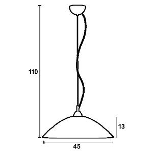 Φωτιστικό μονόφωτο γυαλί λευκό Ε27 Φ45