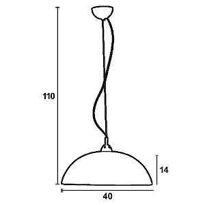 Φωτιστικό μονόφωτο γυαλί καφέ Ε27 Φ40