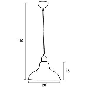 Φωτιστικό μονόφωτο γυαλί μελί E27 Φ28
