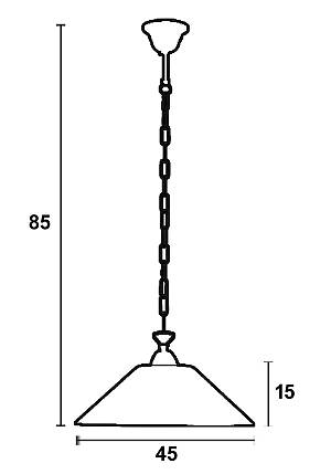 Φωτιστικό μονόφωτο γυαλί λευκό Ε27 Φ45