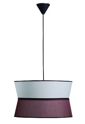 Φωτιστικό μονόφωτο αμπαζούρ διπλό καφέ/εκρού Ε27 Φ40