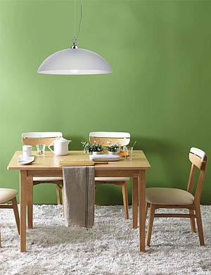 Φωτιστικό μονόφωτο Plexiglass λευκό σατινέ Ε27 Φ40