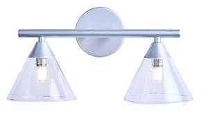 Απλίκα δίφωτη G9 ασημί