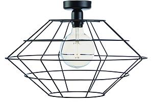 Φωτιστικό μονόφωτο οροφής μέταλλο μαύρο Ε27 Φ50