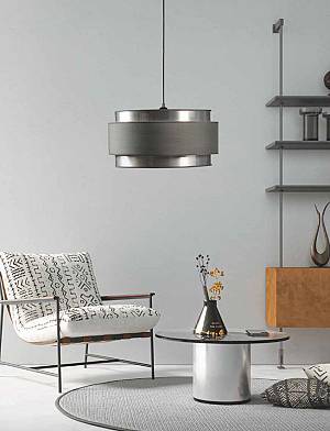 Φωτιστικό μονόφωτο αμπαζούρ διπλό Ε27 Φ40