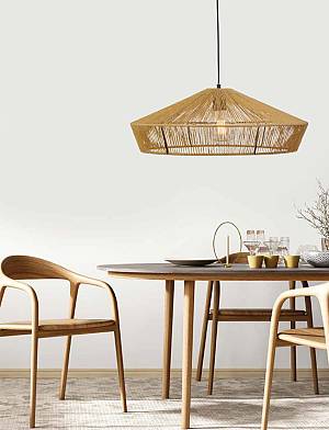 Φωτιστικό μονόφωτο σχοινί natural Ε27 Φ55