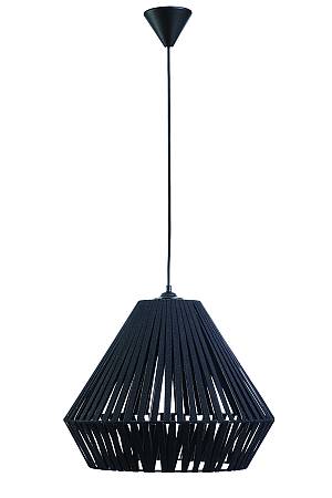 Φωτιστικό μονόφωτο ύφασμα  μαύρο Ε27 Φ40