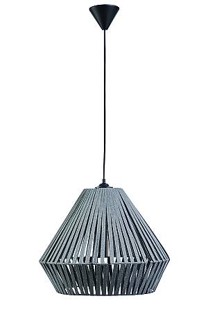 Φωτιστικό μονόφωτο ύφασμα  γκρι Ε27 Φ40