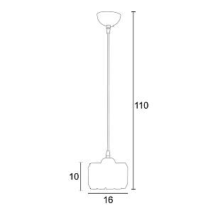 Φωτιστικό μονόφωτο  Μέταλλο/Κρύσταλλο Ε27