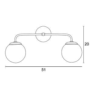 Απλίκα δίφωτη G9 χρυσή ματ