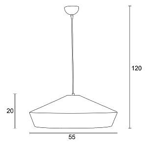 Φωτιστικό μονόφωτο σχοινί natural Ε27 Φ55