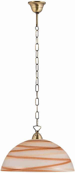 Φωτιστικό μονόφωτο γυαλί καφέ/μελί Ε27 Φ36