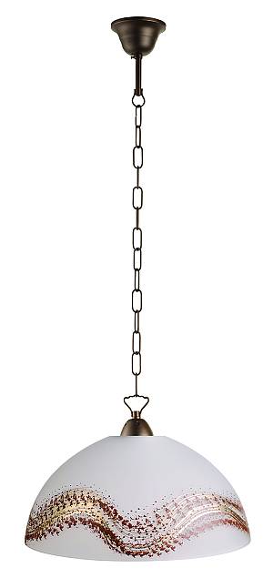 Φωτιστικό μονόφωτο γυαλί καφέ/χρυσό Ε27 Φ36