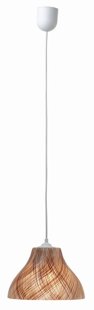 Φωτιστικό μονόφωτο γυαλί καφέ/μελί Ε27 Φ24