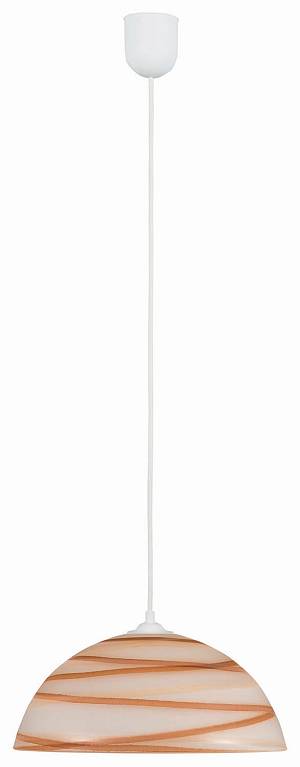 Φωτιστικό μονόφωτο γυαλί καφέ/μελί Ε27 Φ30