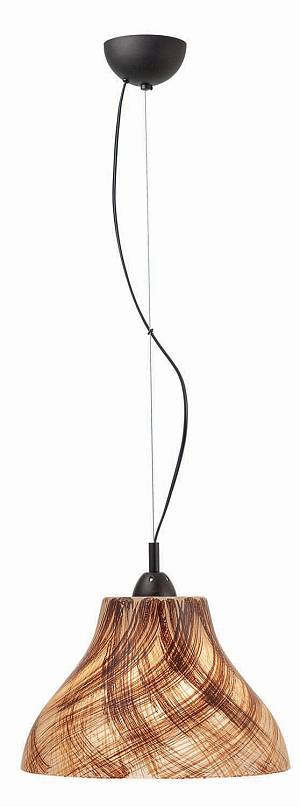 Φωτιστικό μονόφωτο γυαλί καφέ/μελί Ε27 Φ32