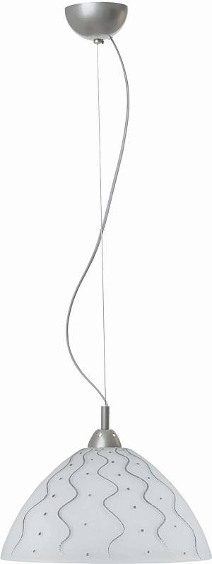 Φωτιστικό μονόφωτο γυαλί ασημί Ε27 Φ36