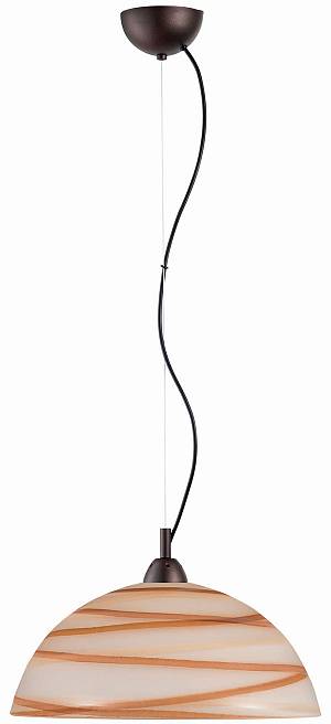 Φωτιστικό μονόφωτο γυαλί καφέ/μελί Ε27 Φ36