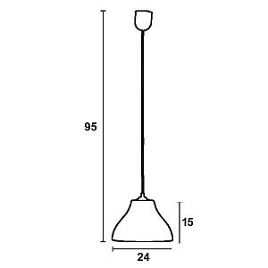 Φωτιστικό μονόφωτο γυαλί λευκό/ασημί Ε27 Φ24