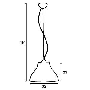 Φωτιστικό μονόφωτο γυαλί καφέ/μελί Ε27 Φ32