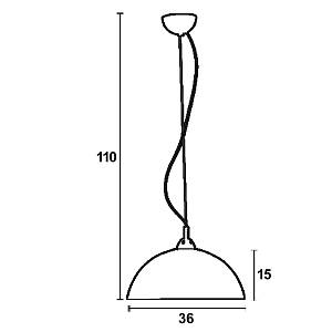Φωτιστικό μονόφωτο γυαλί καφέ/μελί Ε27 Φ36