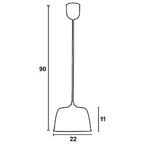 Φωτιστικό μονόφωτο αλουμίνιο λευκό Ε27 Φ22