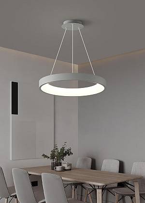 Φωτιστικό led γκρι 3CCT Dimmable by remote control 60w 5450Lm