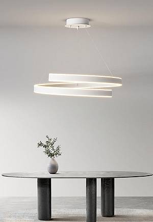 Φωτιστικό led λευκό 3CCT Dimmable by remote control 60w 5450Lm