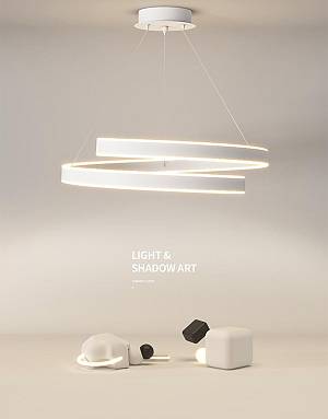 Φωτιστικό led λευκό 3CCT Dimmable by remote control 60w 5450Lm