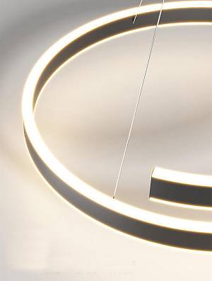 Φωτιστικό led μαύρο 3CCT Dimmable by remote control 60w 5450Lm