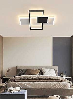 Φωτιστικό οροφής led μαύρο 3CCT Dimmable by remote control 48w 4400Lm