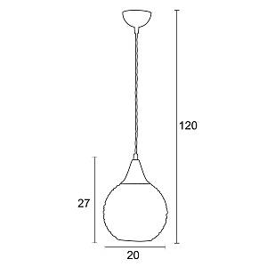 Φωτιστικό μονόφωτο γυαλί λευκό Ε27 Φ20