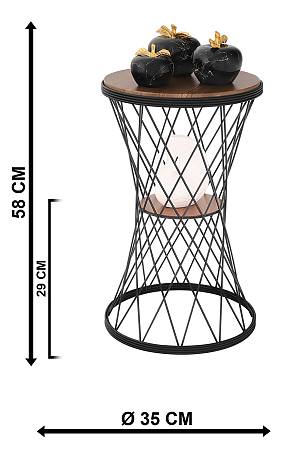 TBBT-12 ΒΟΗΘ. ΤΡΑΠΕΖΑΚΙ ΜΑΥΡΟ-ΞΥΛΟ ΣΧΔ. ΣΤΑΥΡΩΤΟ