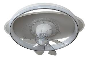 CFC 9502 WΗ ΑΝΕΜΙΣΤΗΡΑΣ ΟΒΑΛ+ ΚΥΚΛΟΣ ΟΡΟΦΗΣ ΜΕ LED ΦΩΤΙΣΜΟ 3COLORS+ CONTROL