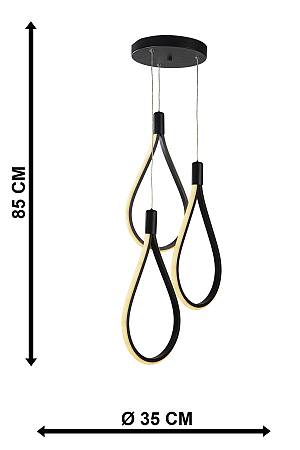 PDT 700-3 ΒΚ # ΚΡΕΜ. 3/Φ  LED ΘΗΛΙΕΣ ΜΑΥΡΟ