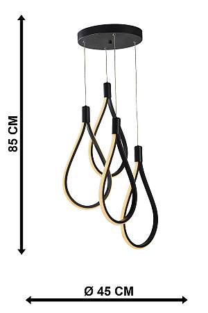 PDT 700-4 BK # ΚΡΕΜ. 4/Φ  LED ΘΗΛΙΕΣ ΜΑΥΡΟ