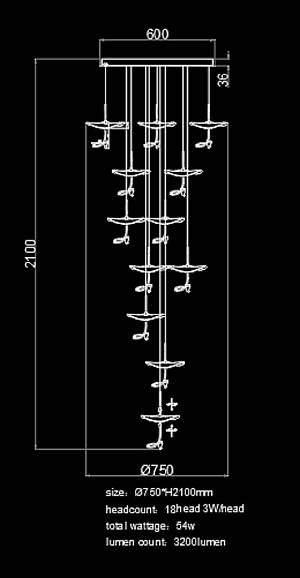 PDC 1290-18 ΠΟΛΥΕΛΑΙΟΣ 18/LED ME ΦΥΛΛΑ ΧΡΥΣΑ