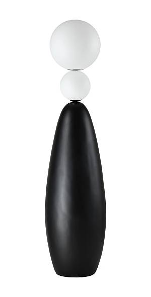 FLC 8037 ΒΚ ΜΑΥΡΟ ΟΒΑΛ ΜΕ ΔΥΟ ΜΠΑΛΕΣ LED ΑΚΡΥΛΙΚΟ+ ΡΗΤΙΝΗ