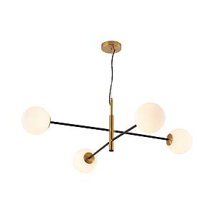 Κρεμαστό φωτιστικό 4 x G9 χρυσό/μαύρο