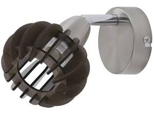 Σποτ Νίκελ Σατινέ/Ξύλο σκούρο καφέ