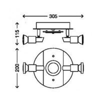Πλαφονιέρα τρίφωτη
