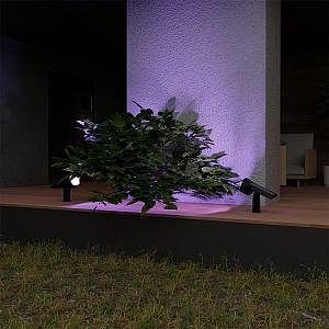 Σποτ (Solar) Καρφωτό 12W IP65 RGB Γκρί