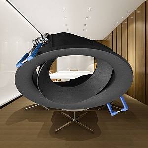 Σποτ Tetra Στρογγυλό Μαύρο