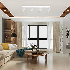 Σποτ Beta ράγα 4 x GU10 Λευκό