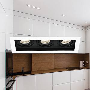 Σποτ Beta 3 x GU10 Λευκο/Μαύρο