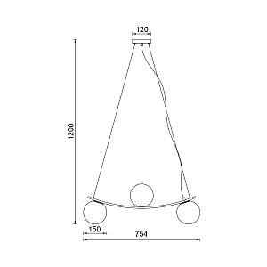 Κρεμαστή ράγα 3 x G9 μαύρη
