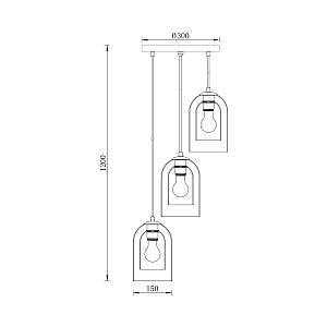 Κρεμαστό φωτιστικό 3 x E27