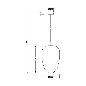 Κρεμαστό μονόφωτο 1 x Ε27